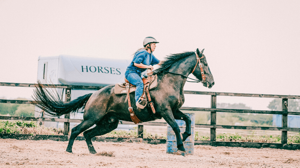 Barrel racing in the UK & western style fashion