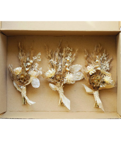 Dried Floral Luxe Boutonniere | Evermore Dried Florals | Bohemian Premium Buttonhole Wedding Wear 1 piece