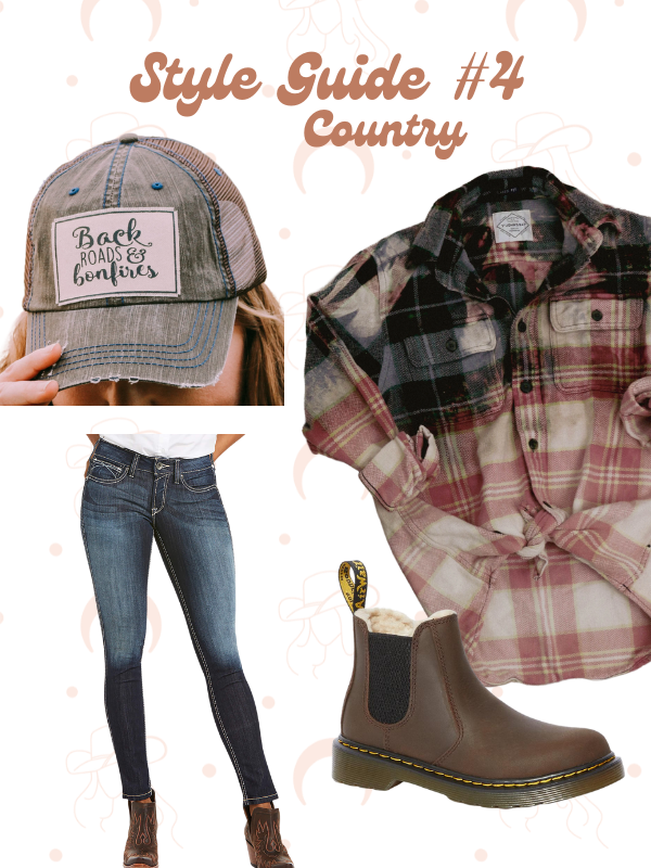 Country western style guide with flannel shirt