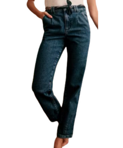 Manu tie-waist blue Western fashion jeans - Sezane