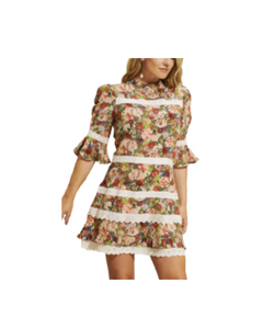 The Peony Floral Mini Dress Bohemian Dress - Hope and Ivy - Melbelle