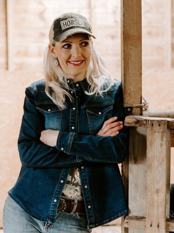 Western Denim Shirt for western riding country girl
