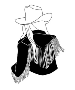 Cowgirl Country tassel Illustration - Etsy