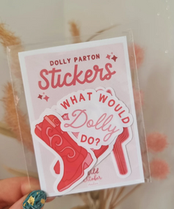 Dolly Parton Sticker Bundle, Cowgirl Boot, Cowgirl Hat, Dolly Quote, Cactus, Cup Of Ambition, Sticker Set, Country Stickers