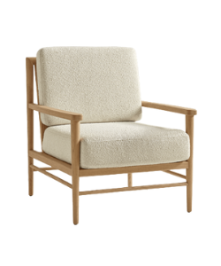 Boucle & Cane Arm Chair - Cox and Cox
