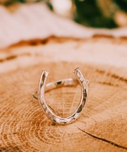 Silver horseshoe ring - Christmas jewellery gift