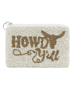 Howdy Y'All Beaded Coin Purse