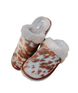 Genuine cowhide slippers