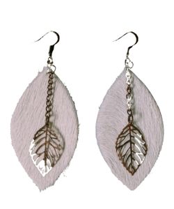 leather-hair-on-hide-oval-earrings-with-copper-feather-design-melbelle