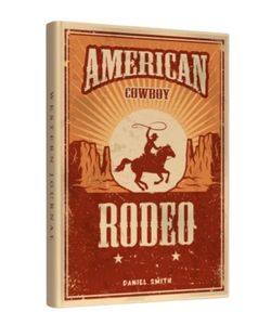 Retro western american rodeo notebook
