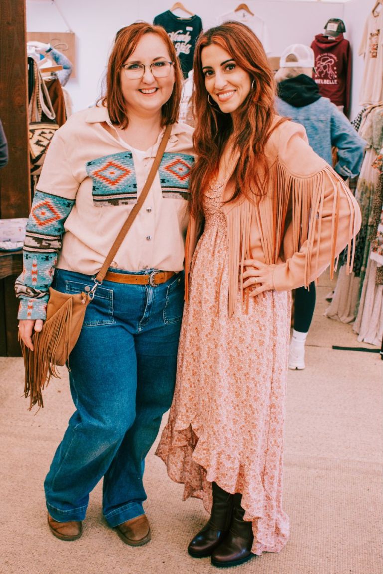 Mel Fielden with Adrena Austin from CountryLine TV at the C2C Festival