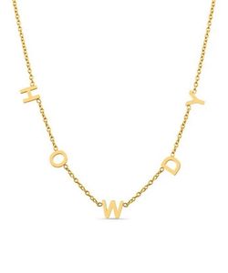 Gold howdy southwestern necklace