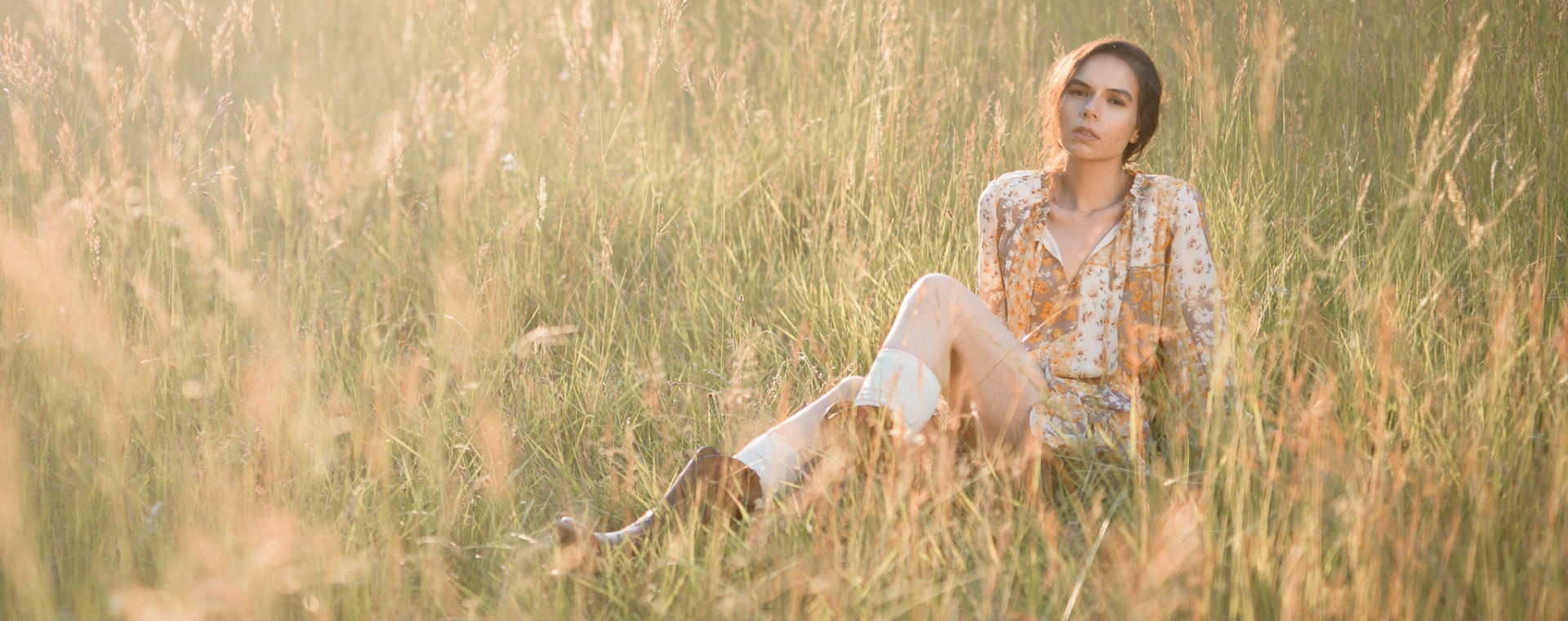 Boho dress yellow patchwork - part of the Melbelle Sunsets & Meadows Collection