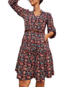 brown-floral-winter-bohemian-dress-etsy