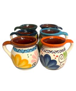 set-of-6-handmade-mexican-clay-mugs-etsy