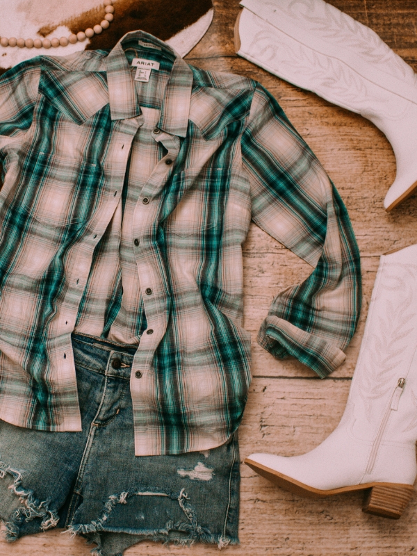 Ariat Billie jean pink check plaid shirt