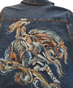 hand-painted-reining-horse-denim-jacket-etsy