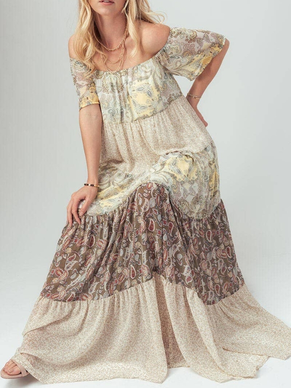 Paisley Tiered Boho Dress