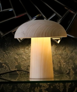 Mushroom lamp wooden
