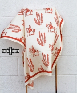 Cactus and cowboy wild rag bandana