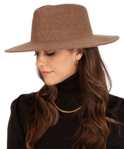 Brown wool fedora