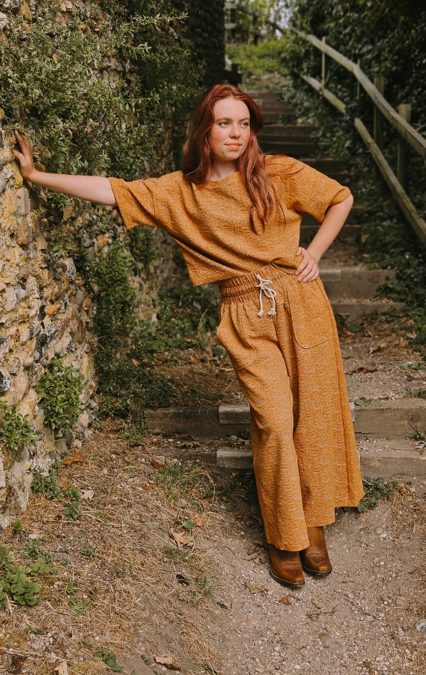 Camel brown loungewear set