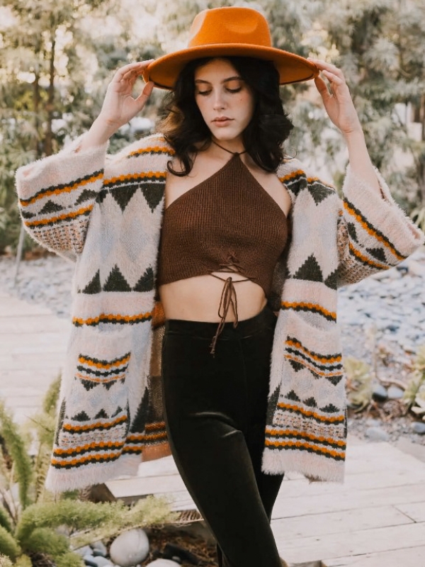 Geometric Boho Cardigan Kimono