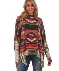 western-aztec-striped-dolman-sleeve-top