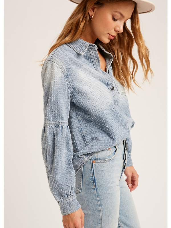 Western denim shirt