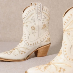 white ankle cowboy boots