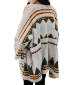 Geometric boho cardigan kimono