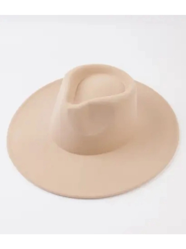 Neutral Wide Brim Western Hat