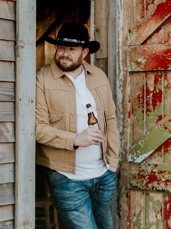 Men's denim western ranch jacket