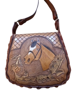 western-leather-horse-bag