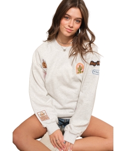 Western patch sweatshirt