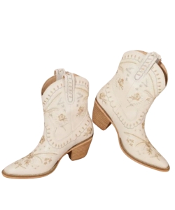 white-floral-ankle-boots