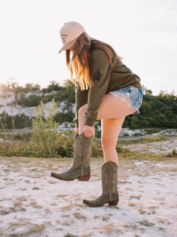 ariat jukebox green cowboy boots for women