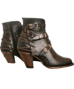 black-buckle-western-ankle-boots