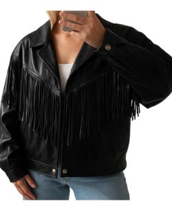black-leather-fringe-jacket