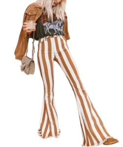 brown-white-striped-denim-flares