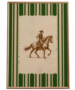 green-stripes-western-cowboy-poster