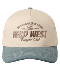 Messy hair wild west cowgirl club cap