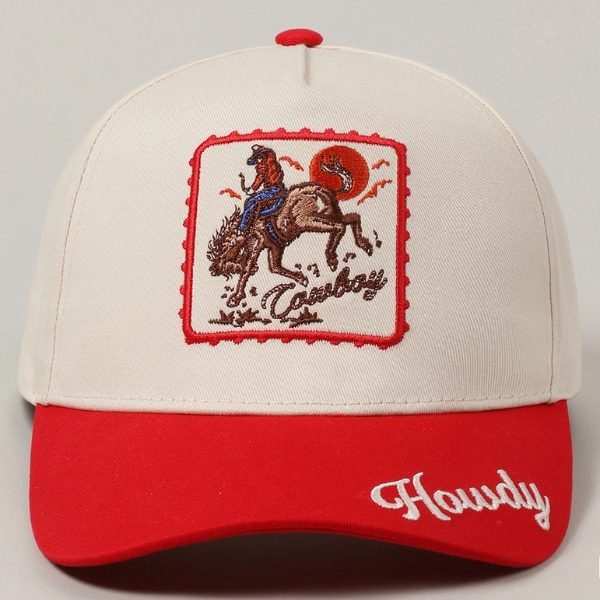 Red cowboy cap