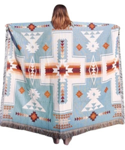 blue-aztec-tribal-blanket
