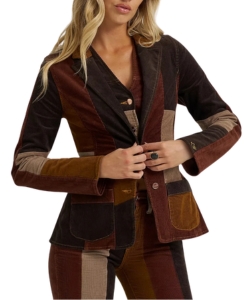lainey-wilson-brown-patchwork-blazer