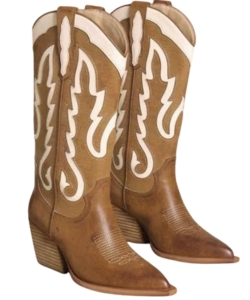 tan-faux-leather-cowboy-boots