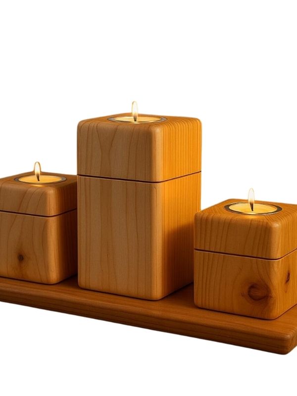 western-wooden-tea-light-holders