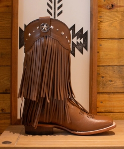 Fringe cowboy boots for line dancing