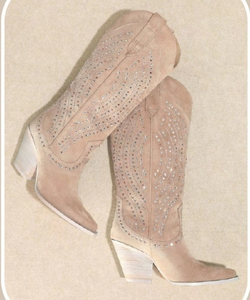 Sparkly pink cowboy boots