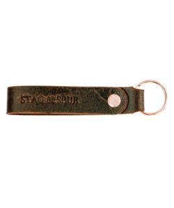 Stag & Spur leather keyring